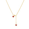 Wholesale Women's Ins Style Heart Shape Stainless Steel Electroplated Pendant Necklace With Tassel