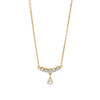Wholesale Women's Ins Style Minimalist Geometric And Drop Shape Stainless Steel Bead Chain Necklace With 18K Gold Plating