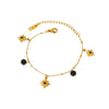Wholesale Women's Ins Style Minimalist Star Shape Stainless Steel Bracelet With 18K Gold Plated Pendant Jewelry