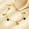 Wholesale Women's Ins Style Minimalist Star Shape Stainless Steel Bracelet With 18K Gold Plated Pendant Jewelry