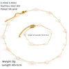 Wholesale Women's Ins Style Natural Stone Pearl And Crystal Jewelry Set With Electroplated Box Chain