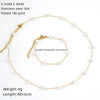 Wholesale Women's Ins Style Natural Stone Pearl And Crystal Jewelry Set With Electroplated Box Chain