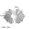 Wholesale Women's Ins Style Pleated Texture Titanium Steel And Stainless Steel Leaf Earrings With Pvd Furnace Vacuum Real Gold Plating
