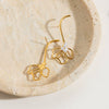 Wholesale Women's Ins Style Stainless Steel Electroplated Gold Flower Shape Cut Out Earrings
