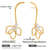 Wholesale Women's Ins Style Stainless Steel Electroplated Gold Flower Shape Cut Out Earrings