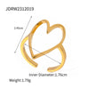 Wholesale Women's Ins Style Stainless Steel Heart Shape Double Layer Love Ring With Electroplating
