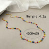Wholesale Women's Ins Style Stainless Steel Necklace With Multicolor Crystal Stone Pendant And Geometric Pattern Electroplated