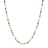 Wholesale Women's Ins Style Stainless Steel Necklace With Multicolor Crystal Stone Pendant And Geometric Pattern Electroplated