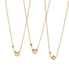 Wholesale Women's Ins Style Stainless Steel Necklace With Pvd Furnace Vacuum Real Gold Plating Star Heart And Butterfly Pendants Oshaped Chain