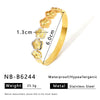 Wholesale Women's Ins Style Stainless Steel Quadrilateral Diamond Texture 18K Gold Plated Bracelet
