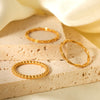 Wholesale Women's Ins Style Stainless Steel Twist Round Bead Geometric Ring With Electroplating And Starry Chain