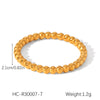 Wholesale Women's Ins Style Stainless Steel Twist Round Bead Geometric Ring With Electroplating And Starry Chain