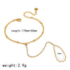 Wholesale Women's Ins Style Star Shape Real Gold Plated Stainless Steel Bracelet