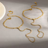 Wholesale Women's Ins Style Star Shape Real Gold Plated Stainless Steel Bracelet