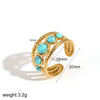 Wholesale Women's Ins Style Titanium Steel Flower Opening Ring With Electroplating