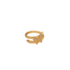 Wholesale Women's Ins Trendy Copper Microinlaid Zircon Real Gold Plated Bow Butterfly Animals Zodiac Ring Accessories
