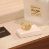 Wholesale Women's Ins Trendy Copper Microinlaid Zircon Real Gold Plated Bow Butterfly Animals Zodiac Ring Accessories