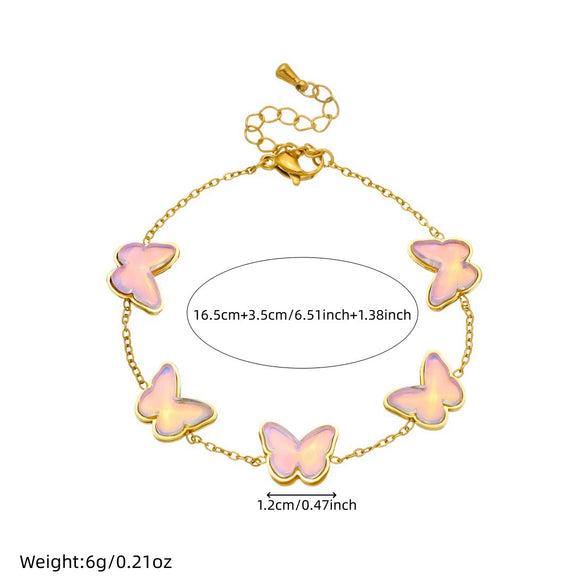 Wholesale Women's Insect Pattern Electroplated Stainless Steel Bracelet Accessories