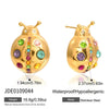Wholesale Women's Insect Pattern Stainless Steel Electroplated Earrings