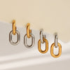 Wholesale Women's Insstyle Geometric Stainless Steel Electroplated Earrings