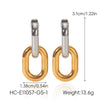 Wholesale Women's Insstyle Geometric Stainless Steel Electroplated Earrings