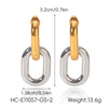 Wholesale Women's Insstyle Geometric Stainless Steel Electroplated Earrings