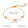 Wholesale Women's Insstyle Geometric Stainless Steel Gold Plated Necklace And Heartshaped Zircon Bracelet
