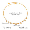 Wholesale Women's Insstyle Geometric Stainless Steel Gold Plated Necklace And Heartshaped Zircon Bracelet
