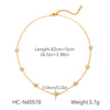 Wholesale Women's Insstyle Geometric Stainless Steel Gold Plated Necklace And Heartshaped Zircon Bracelet