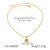 Wholesale Women's Insstyle Geometric Zodiac Sign Gold Plated Stainless Steel Pendant Necklace