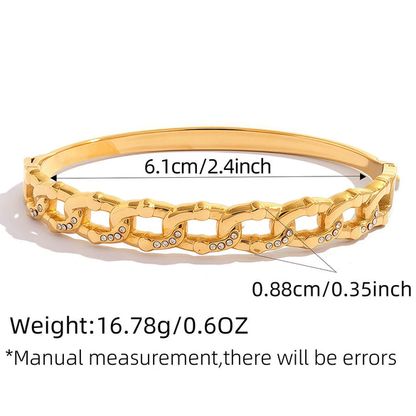 Wholesale Women's Insstyle Stainless Steel Bracelet With Real Gold Plating And Heartshaped Floral And Geometric Patterns