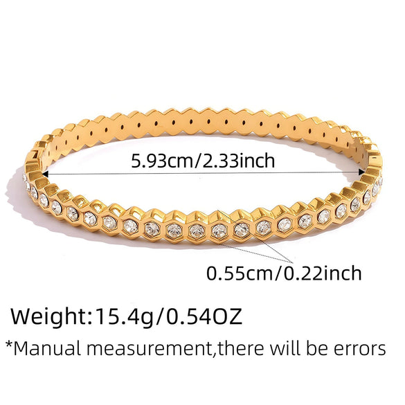 Wholesale Women's Insstyle Stainless Steel Bracelet With Real Gold Plating And Heartshaped Floral And Geometric Patterns