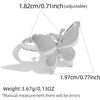 Wholesale Women's Insstyle Stainless Steel Butterfly And Bow Pattern Rings With Pvd Furnace Vacuum Real Gold Plating