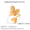Wholesale Women's Insstyle Stainless Steel Butterfly Rings With Pvd Furnace Vacuum Real Gold Plating