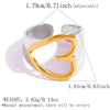 Wholesale Women's Insstyle Stainless Steel Heartshaped Hollow Rings With Pvd Furnace Vacuum Real Gold Plating
