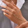Wholesale Women's Insstyle Star Pattern Stainless Steel Real Gold Plated Bracelet With Star Zircon