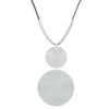 Wholesale Women's Iron Double Round Pendant Necklace With Exaggerated Geometric Pattern And Rope Chain Electroplated