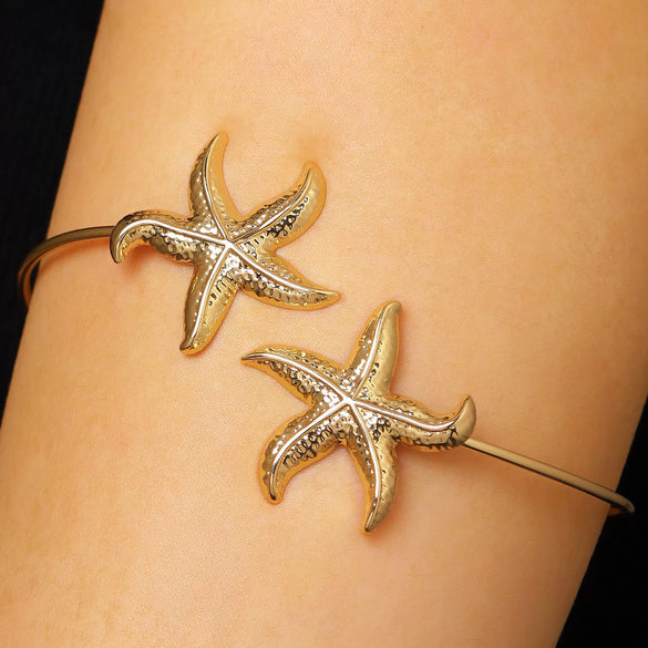Wholesale Women's Iron Electroplated Starfishshaped Arm Bracelet Animal Zodiac Pattern Accessories