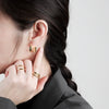 Wholesale Women's Irregular Convex S925 Sterling Silver Earrings