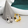 Wholesale Women's Irregular Convex S925 Sterling Silver Earrings