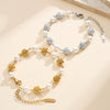 Wholesale Women's Irregular Freshwater Pearl Geometric Stainless Steel Vacuum Plated Adjustable Bracelet
