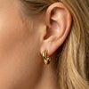 Wholesale Women's Irregular Geometric Cshaped Stainless Steel And 925 Silver Earrings With 18K Gold Electroplating Original Design