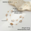 Wholesale Women's Irregular Geometric Resin And 18K Gold Electroplated Multilayered Necklace For Autumn And Winter