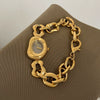 Wholesale Women's Irregular Heart Shape Alloy Metal Hollow Bracelet Pointer Watch With Fashionable Stylish Design