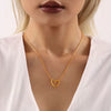 Wholesale Women's Irregular Love Pattern Titanium Steel Jewelry Set With Necklace And Earrings Electroplated
