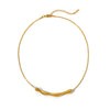 Wholesale Women's Irregular Oneword Stainless Steel And Titanium Steel Necklace With Snake Bone Chain And Geometric Styling Pvd Furnace Real Gold Electroplating