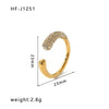 Wholesale Women's Irregular Open Ring In Titanium Steel With Diamond Zircon Crown Rhombus Geometric Patterns Does Not Fade