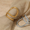 Wholesale Women's Irregular Twisted Line Ring Stainless Steel Electroplated