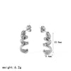 Wholesale Women's Irregular Twisted Spiral Geometric Stainless Steel Earrings With Pvd Furnace Vacuum Real Gold Plating