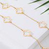 Wholesale Women's Jewelry Alloy Electroplated Flower And Four Leaf Clover Hollow Necklace